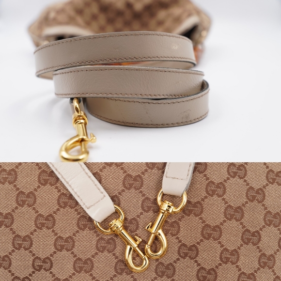 ❌️❌️SOLD❌️❌️P30❤️ Gucci Bamboo Peggy Hobo GG Canvas - Picture 13 of 15